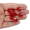 Glass Heart Bead Charms with Silver-Plated Wire, 8 or 10 pcs, Valentine's Day Charms, Adorabilities